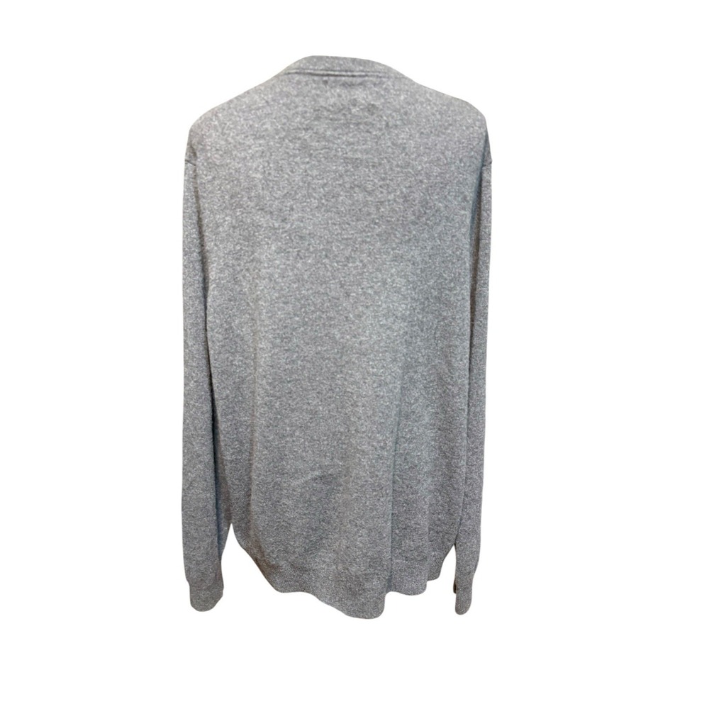 Lands End 100% Cashmere Gray V Neck Pullover Sweater Men's Size XL Long Sleeve